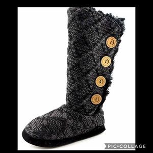 Muk Luk Malena Faux-Shearling Slipper Boots